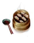 手绘饺子素材
