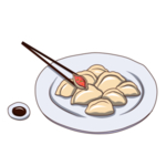 手绘饺子素材