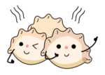 手绘饺子素材
