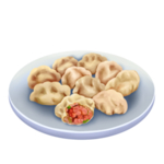 手绘饺子素材