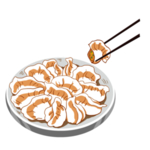手绘饺子素材
