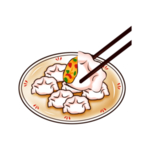 手绘饺子素材