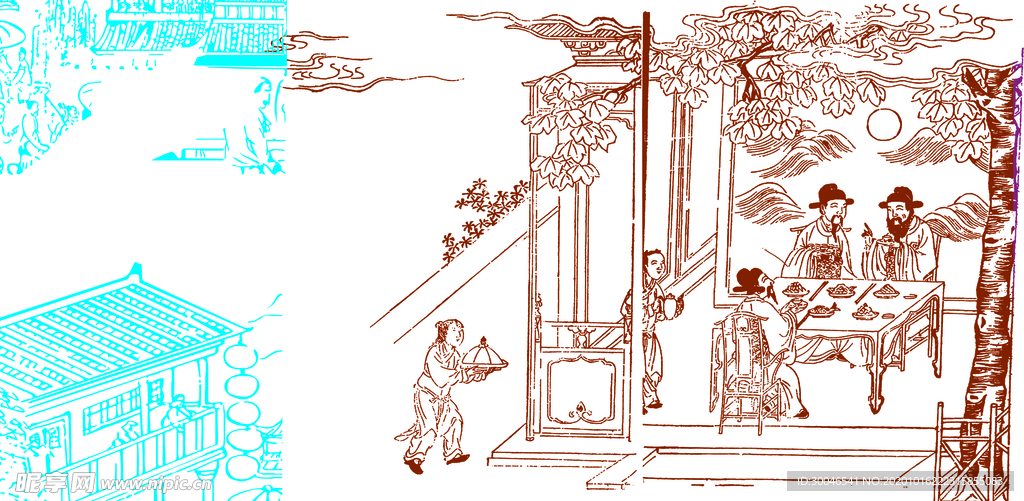 古风线稿