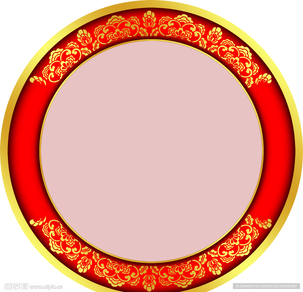 圆框花纹