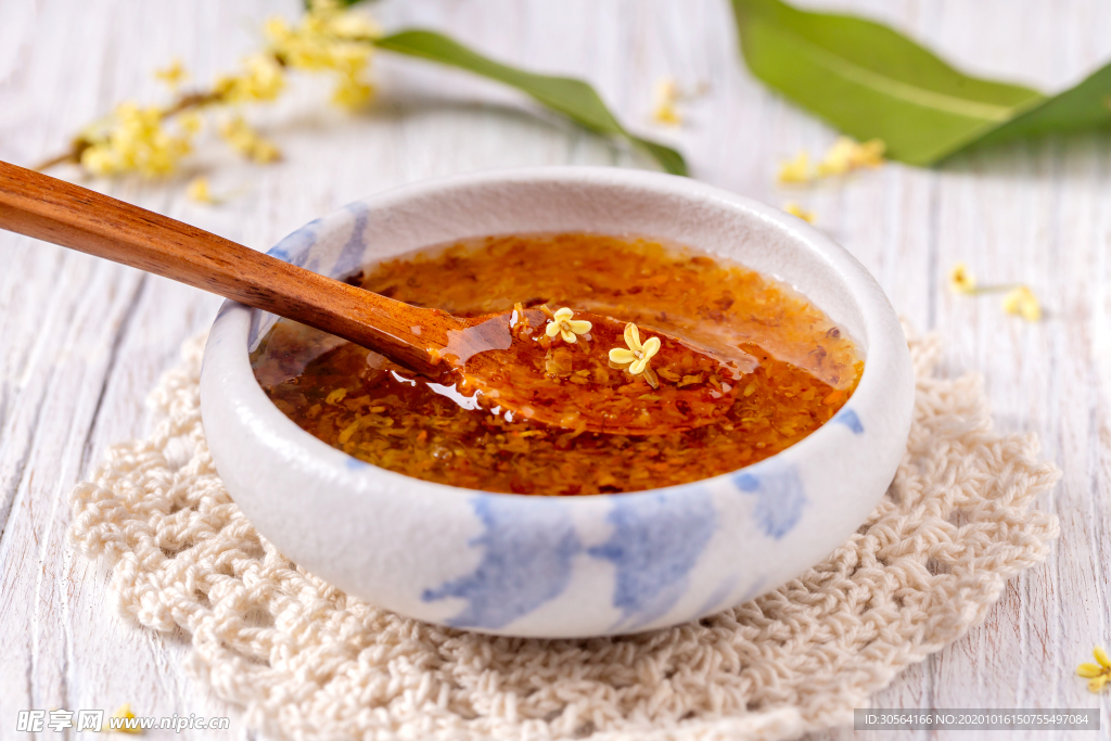 桂花蜂蜜饮品补品背景海报素材