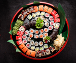 日本寿司食材美食背景海报素材