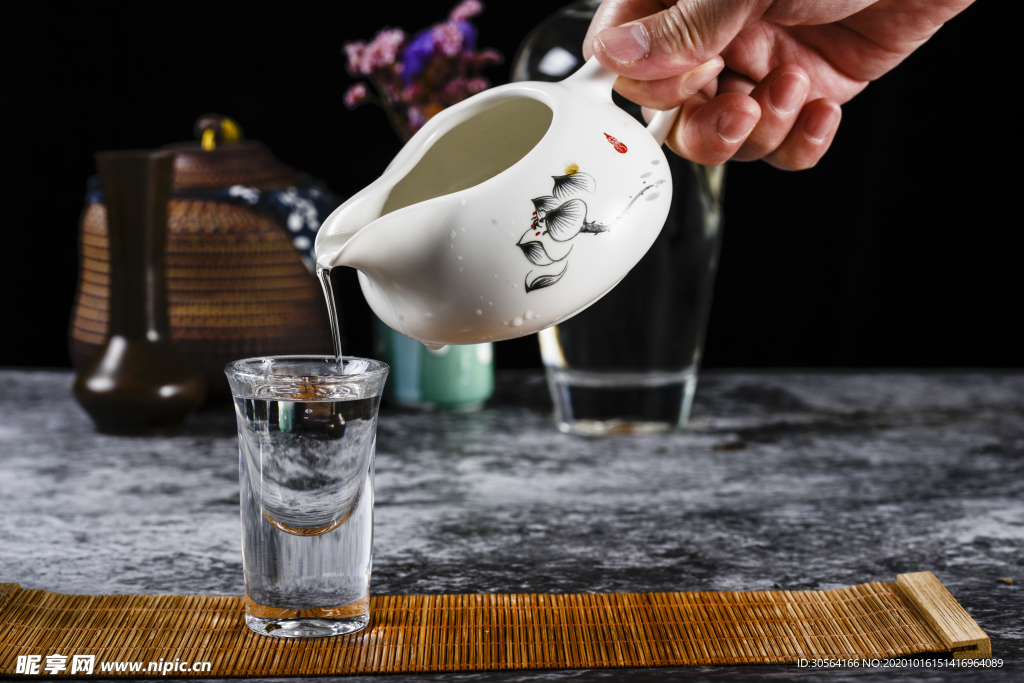 白酒复古传统背景海报素材