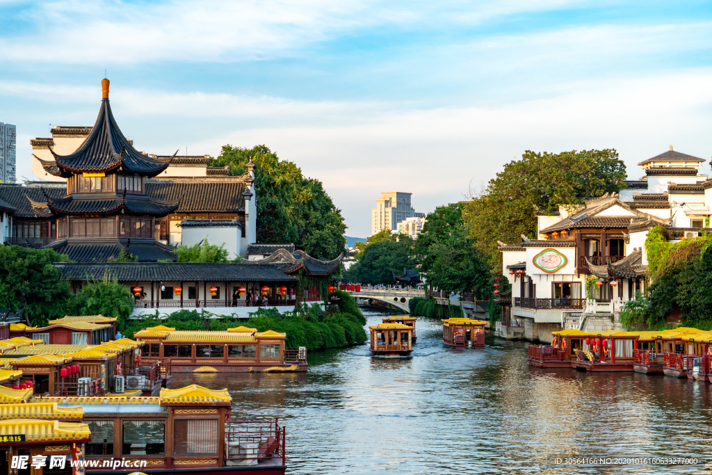 江南旅游风景背景海报素材