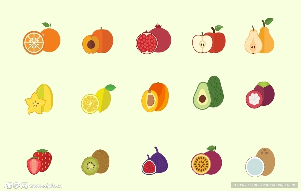水果矢量图标