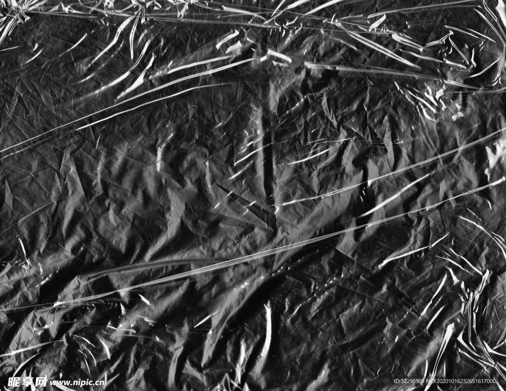 透明 薄膜 塑料 叠层纹理 皱