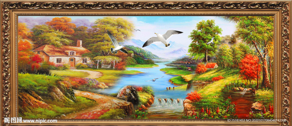 山水油画