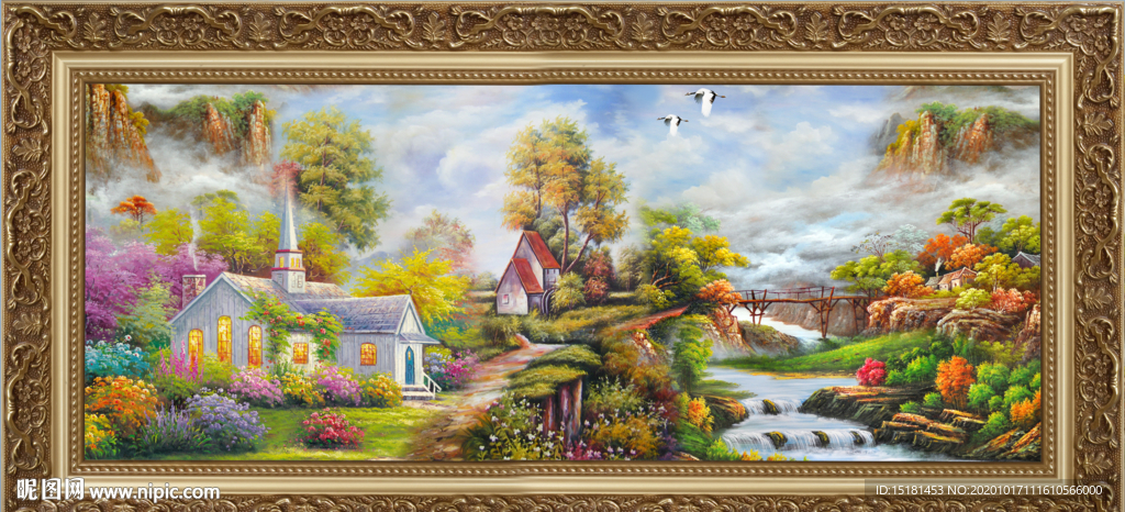 山水油画
