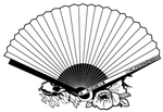 中国风空白折扇