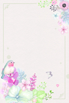 水粉插花海报