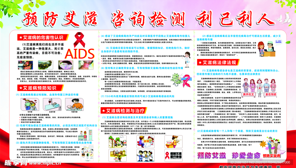 艾滋病宣传展板
