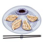 手绘饺子素材