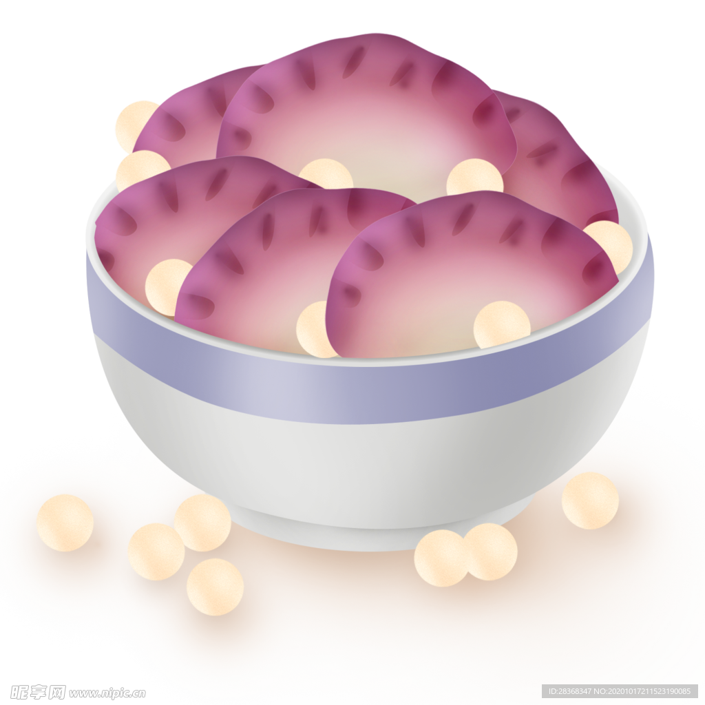 手绘饺子素材