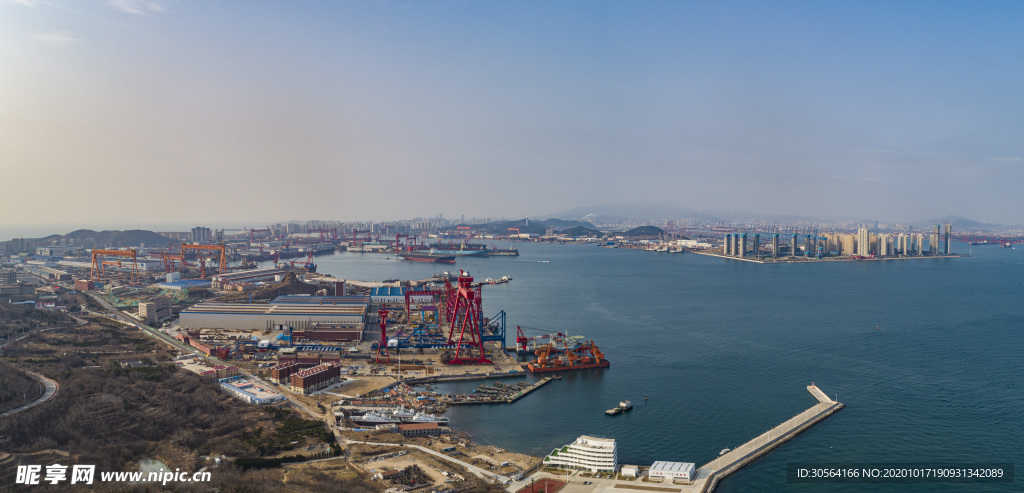 港口码头企业背景海报素材