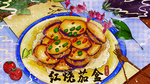 餐饮美食红色茄盒插画