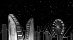 简约线条冬夜城市