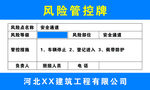 风险管控牌 建筑工地警示牌