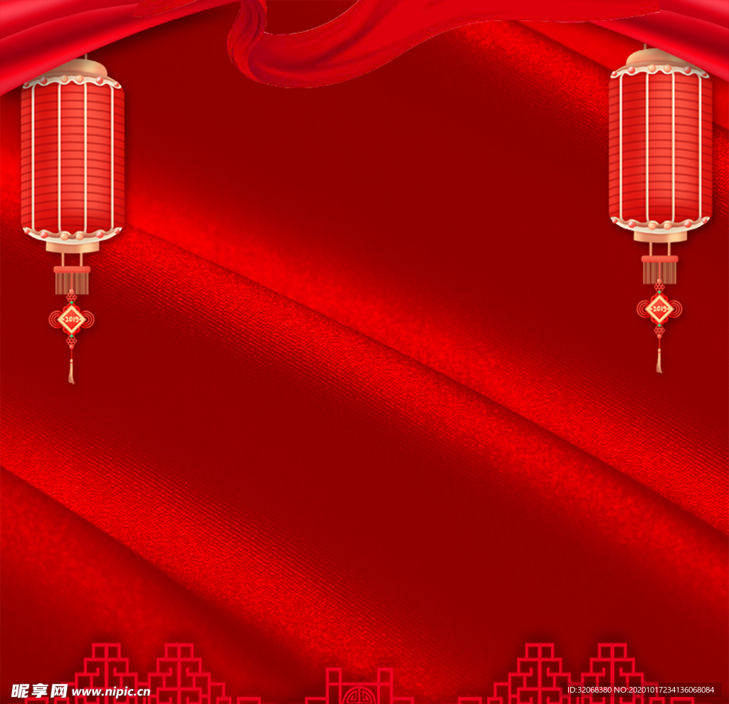喜庆红色新年