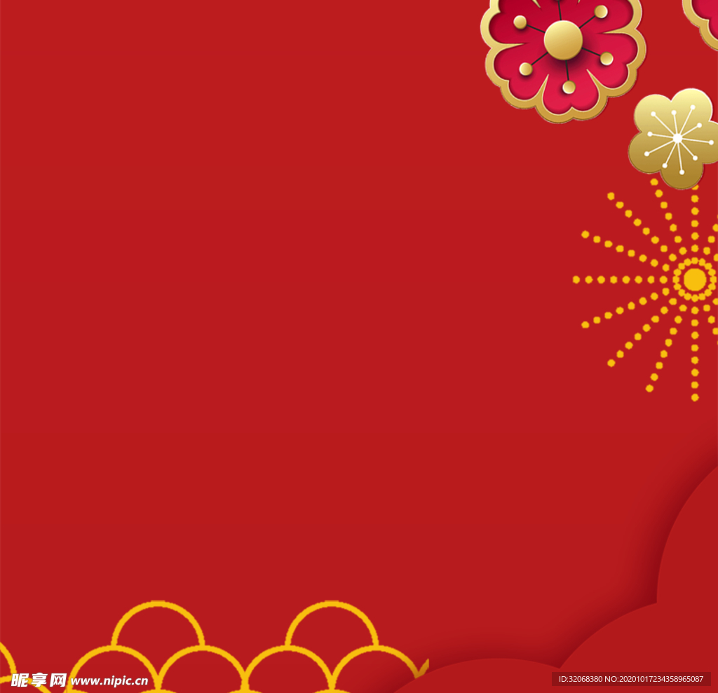喜庆红色新年