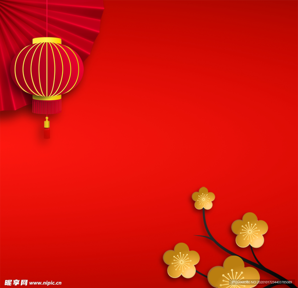 喜庆红色新年