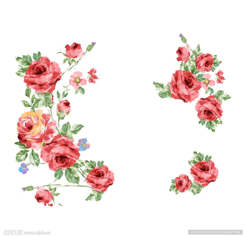 水墨鲜花海报