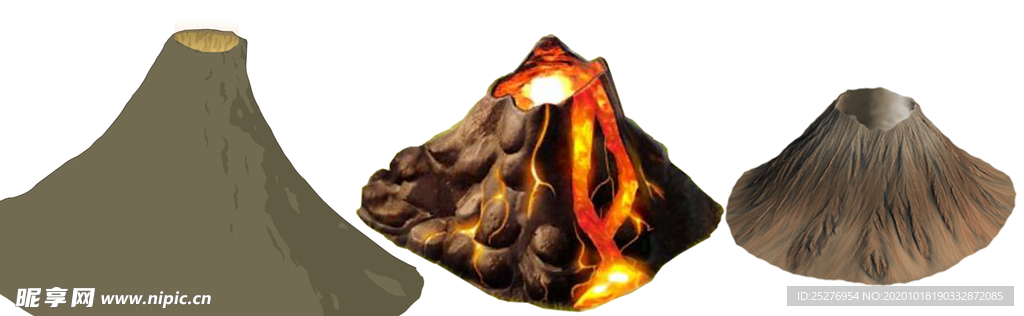火山png免扣高清素材