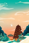 国潮风背景