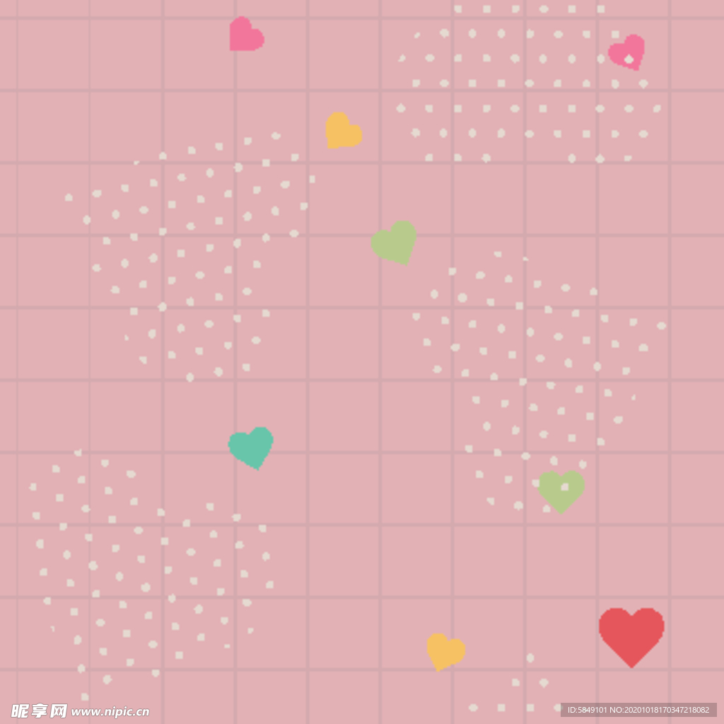 无缝爱心底纹