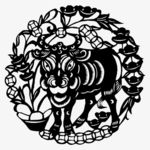 牛年剪纸素材