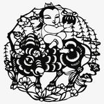 牛年春节剪纸素材