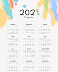2021日历海报