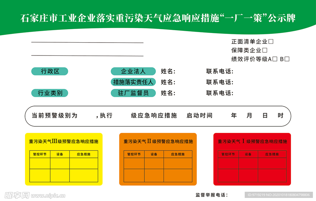 一厂一策污染应急措施