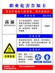 职业危害告知卡高温