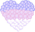 婚礼粉紫色爱心气球效果ai文件