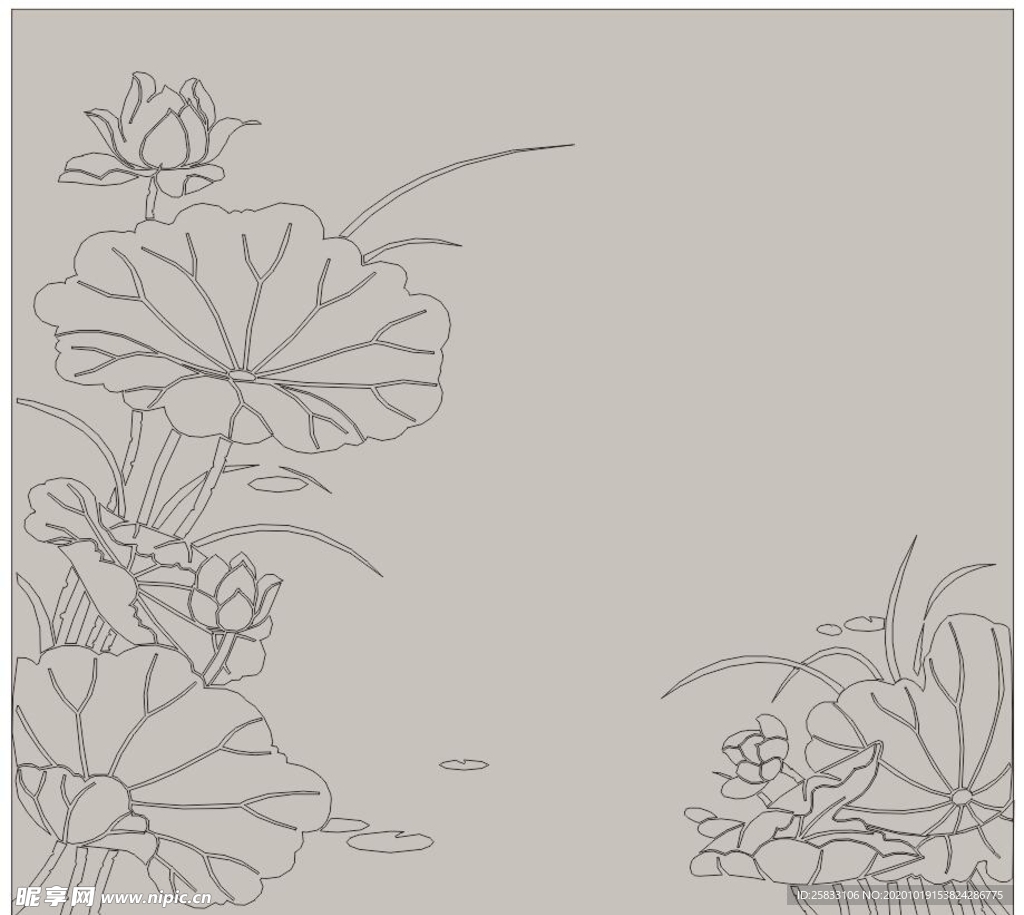 荷花矢量图