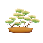 手绘盆栽