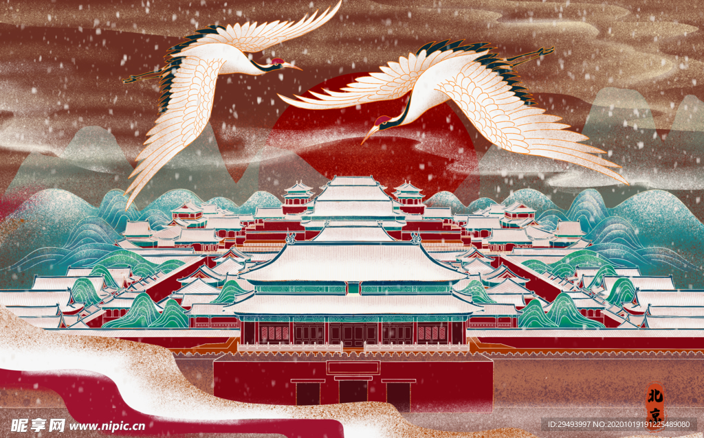 国潮插画