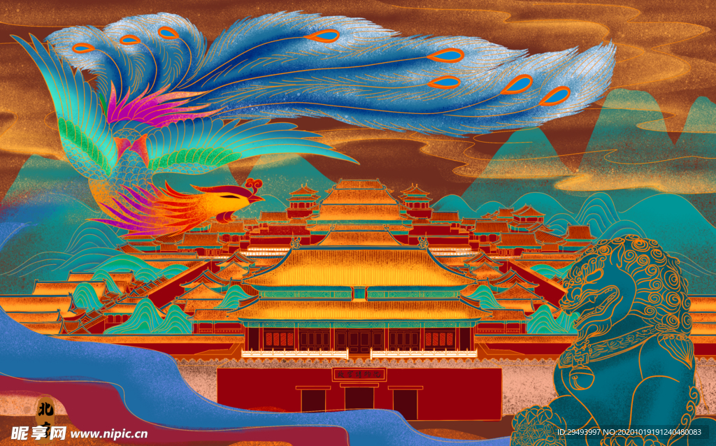 国潮插画