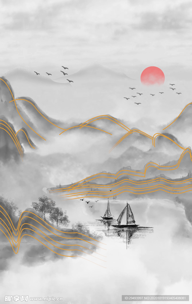 水墨插画