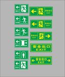安全通道标识 紧急出口标识