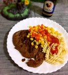 美味西餐牛排面条
