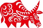 牛年剪纸素材