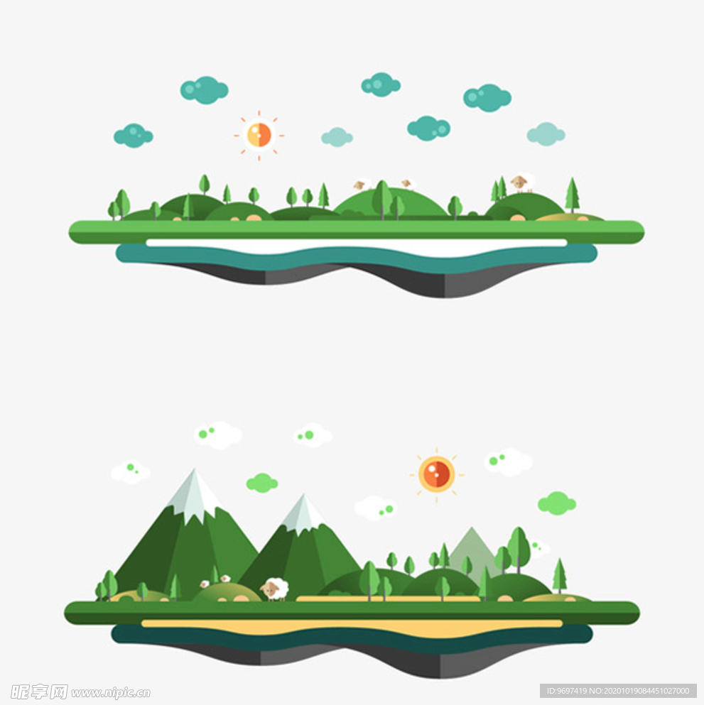 矢量山水图片