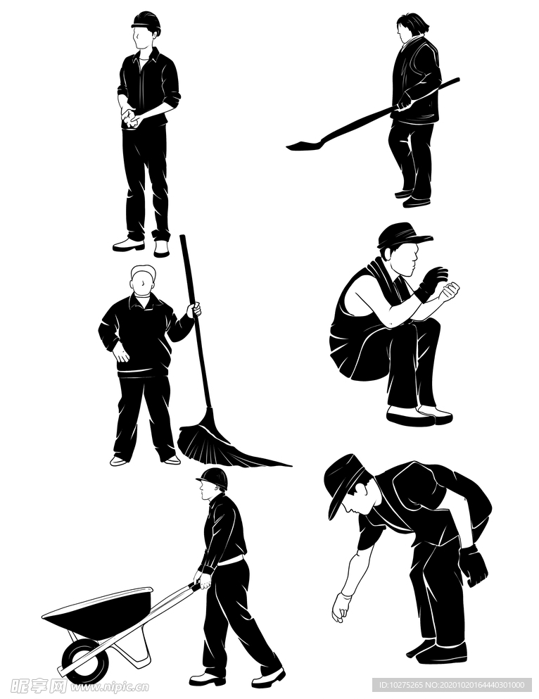 五一劳动节工人插画