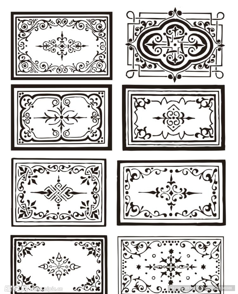 欧式地毯图案花纹纹理