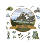 矢量旅行装备图